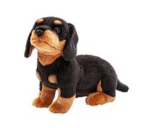 Uni-Toys - Teckel (sans Laisse) - 27 cm (Longueur) - Chien en Peluche - Peluche, Doudou, Noir, Marron.