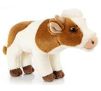 Uni-Toys - Vache avec Voix courageuse, Debout - 29 cm (Longueur) - Peluche Boeuf - Peluche, Doudou