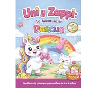 UNI Y ZAPPI: LA AVENTURA DE PASCUA: Un libro de colorear y actividades lindo y divertido de unicornio y gatito tipo recuerdo para niños de 4 a 6 años ... para colorear, laberintos, trazado y conteo