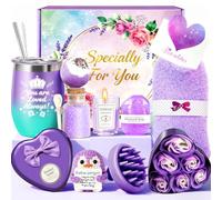 UNIANE Cadeaux pour femmes, cadeau d'anniversaire, cadeau d'anniversaire, cadeau d'anniversaire avec gobelet isolé, Saint-Valentin, fête des mères, Noël, idées de cadeaux, maman, sœur (violet étoilé)