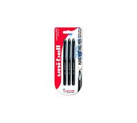 Uniball Air UB-188-Micro Pack de 3 Stylos à bille encre permanente pointe sensation stylo plume Noir