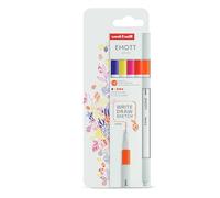 UNIBALL EMOTT, 5 Feutres Fins 0,4mm Passion Colours | Uni Mitsubishi Pencil - Encre pigmentée résistante, Tracé fin & régulier, Pointe ultra-résistante, Dessin, Journal, Coloriage