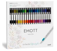 Uni Mitsubishi Pencil – Feutres fins Uni‑Ball Emott 151742 – 40 feutres, 0,4 mm, encre pigmentée