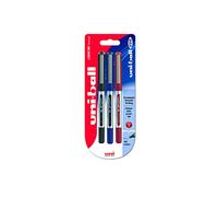 Uniball Eye Micro UB-150 Pack de 3 Stylos à bille pointe 0,5 mm Noir/Bleu/Rouge