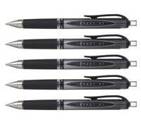 Uniball Lot de 5 stylos gel Impact RT UMN 15210S N, noirs