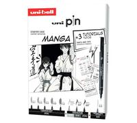 Uni Mitsubishi Pencil – Coffret feutres Uniball Manga 8 feutres + 1 Shalaku S – Multicolore G