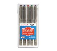 Uniball Pochette De 5 Stylos Feutre À Bille Pointe Métal Fine Assortis Uni Mitsubishi Eye Ub157