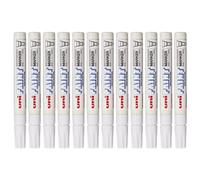 Uniball PX20-BLC Paint Marker Marqueur peinture à base d'huile indélébile Pointe moyenne ogive Blanc Lot de 12