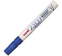 Uniball PX20-BLF Paint Marker Marqueur peinture huile indélébile Pointe moyenne ogive Bleu foncé Lot de 12