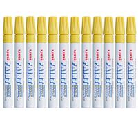 Uniball PX20-J Paint Marker Marqueur peinture à base d'huile indélébile Pointe moyenne ogive Jaune Lot de 12