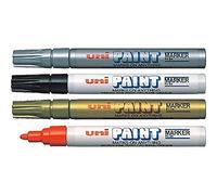 Uniball PX20-O Paint Marker Marqueur peinture à base d'huile indélébile Pointe moyenne ogive Orange Lot de 12