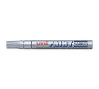 Uniball Uni Paint PX20/AR Marqueur peinture à huile Pointe moyenne ogive Encre à pigmentation Argent Lot de 12