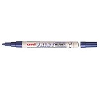 Uniball Uni Paint PX21/BF Marqueur peinture à huile Pointe fine ogive Encre à pigmentation Bleu foncé Lot de 12