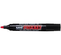 Uniball Uni Prockey PM122-RGE Marqueur permanent Pointe ogive Corps plastique Encre pigmentée à base d'eau Rouge Lot de 12