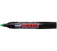 Uniball Uni Prockey PM22V Marqueur permanent Pointe ogive Corps plastique Encre pigmentée à base d'eau Vert Lot de 12