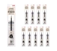 Uniball ZENTO Lot de 10 recharges d'encre à base d'eau UBR-Z-05, pointe fine de 0,5 mm, noir, compatible avec les stylos Uniball ZENTO UBRZ05.24