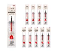 Uniball ZENTO Lot de 10 recharges d'encre à base d'eau UBR-Z-05, pointe fine de 0,5 mm, rouge, compatible avec les stylos Uniball ZENTO UBRZ05.15