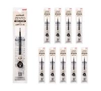 Uniball ZENTO Lot de 10 recharges d'encre à base d'eau UBR-Z-38, pointe extra fine de 0,38 mm, noir, compatible avec les stylos Uniball ZENTO UBRZ38.24