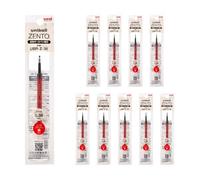 Uniball ZENTO Lot de 10 recharges d'encre à base d'eau UBR-Z-38, pointe extra fine de 0,38 mm, rouge, compatible avec les stylos Uniball ZENTO UBRZ38.15