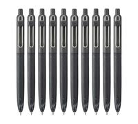 三菱鉛筆 Uniball ZENTO UBNZSC05.BLR Lot de 10 stylos roller à encre noire à base d'eau, pointe fine 0,5 mm, friction réduite, flou édition limitée