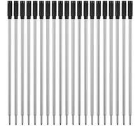 Unibene Cross Lot de 20 recharges pour stylo à bille, pointe moyenne de 1,0 mm, noir, écriture lisse, recharge d'encre allemande remplaçable