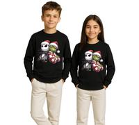 Unibly Grinch Jack Skellington Pull de Noël pour enfant, Noir , 140