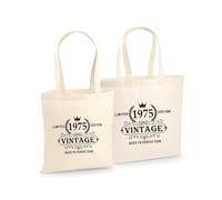 Unibly Limited Edition Sac en coton pour les courses, les mamans et les amies | 200 g/m² | Certifié Oeko-Tex Sac en toile de jute, 50e anniversaire, L