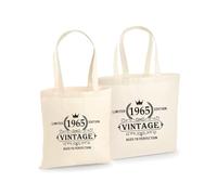 Unibly Limited Edition Sac en coton pour les courses, les mamans et les amies | 200 g/m² | Certifié Oeko-Tex Sac en toile de jute, 60e anniversaire, L