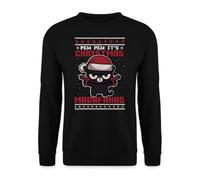 Unibly Pew Pew It's Christmas Madafakas Cat Pull de Noël, Noir , XL