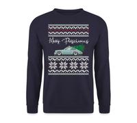 Unibly Pull de Noël Joyeux Pourschemas Porsche | Pull moche de Noël Pullover, Bleu marine, XL
