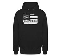 Unibly RIP Charlie Kirk Freedom Pull à capuche Motif drapeau de la liberté, 3. Kirk (noir), XL