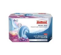UniBond AERO 360° Absorbeur d'humidité Lavande Garden Recharge Tab, aromathérapie, ultra absorbant et neutralisant les odeurs, pour déshumidificateur AERO 360°, absorbeurs de condensation, lot de 4 (4