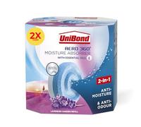UniBond Aero Lot de 2 absorbeurs d'humidité 360° Lavande Garden Recharge Tab, aromathérapie, ultra absorbant et neutralisant les odeurs pour déshumidificateur Aero 360°, absorbeurs de condensation, 2 x 450 g, bleu