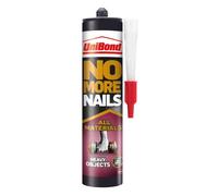 UniBond No More Nails 2492936 Colle de construction pour objets lourds Tous matériaux Colle adhésive haute résistance Blanc Cartouche de 440 g