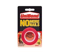 UniBond No More Nails On A Roll, ruban adhésif double face pour un collage instantané fiable, ruban adhésif polyvalent, bandes adhésives pour usage intérieur/extérieur, rouleau de 19 mm x 1,5 m