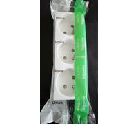 Unica - prise triple 2P+T - FR - spéciale goulotte - Blanc - méca seul NU307918