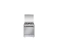 Unica U765MI6 - Cuisinière - pose libre - largeur : 70 cm - profondeur : 60 cm - hauteur : 90 cm - classe A - acier inoxydable