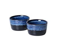 UNICASA Ramequins en Porcelaine, Moule à Soufflé Porcelaine Bleu, Crème Brulée Muffin Bols de 2 Pcs X 240ml, Coupelle à Dessert pour Four et Micro-Onde, Parfait pour Soufflé Crème Brulée Muffin