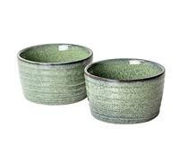 UNICASA Ramequins Moules à Soufflé Porcelaine, Bol à Sauce Vert, Crème Brulée Muffin Bols 2 X 240ml, Four et Micro-Onde Convient, Parfait pour Soufflé Crème Brulée Muffin - Vert, Set de 2 Pièces