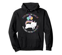 Unicat Or Caticorn Who Cares Be Yourself Licorne Drôle Chat Sweat à Capuche