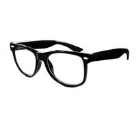Unicavu Fausses Lunettes de Style Vintage Unisexes, Monture Noire Brillante Carrée, Verres Transparent Sans Correction, Accessoire Mode pour Hommes et Femmes Lecture