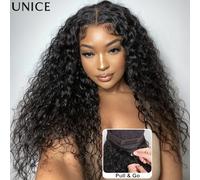 UNice perruque de cheveux humains vague d'eau avec cordon 7x5 dentelle pré-coupée pré-décorié sans colle perruque prête à porter