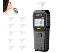 Unichefry Alcootest Ethylotest Electronique, Alcootest Professionnel de Haute Précision avec Affichage Numérique LCD Bleu, 10 Embouchures, Portable Testeur d'alcool pour Usage Domestique et Personnel