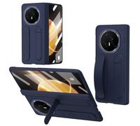 Unichthy Coque pour HONOR Magic V3 5G - Béquille avec protection d'écran intégrée, dragonne, anneau de doigt, charnière de protection antichoc pour HONOR Magic V3 5G - Bleu