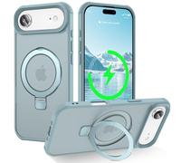 Unichthy Étui magnétique avec support pour iP 17 Air - Support Magsafe - Protection de qualité militaire - Fin et rigide - Translucide mat | Support invisible intégré | Coque de téléphone pour iP 17