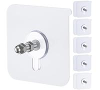 Uniclife 10 Ganchos Adhesivos para Cuadros, Soporte 12 kg, Colgadores sin Clavos, Ganchos de Pared Adhesivos 16 mm, Gancho Transparentes Impermeables para Baño y Cocina