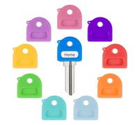 Uniclife 10 Pcs Capuchons pour clés identificateurs de clés de 1" capuchons souples protecteurs de tête de clé pour les clés standard (pas pour les clés de forme irrégulière), 10 couleurs différentes