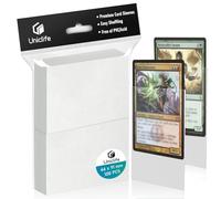 Uniclife 100 Pcs Pochette Carte, Cartes MTG Blanc Pochettes Cartes à Collectionner à Dos Mat Pochettes de Cartes Jeu Taille Standard Cartes Sport Cartes de Football Cartes Jeu Cartes, 66 X 91 mm