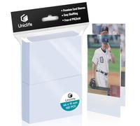 Uniclife 100 Pcs Pochette Carte,Transparentes Protège Carte Pour Cartes,Exemplaires Pochettes épaisses Collectionner Ultra Baseball Protections Sport Cartes MTG Football, 66 x 91 mm