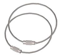 Uniclife 13 cm Câble Porte Clés Grand Porte-Clés en Acier Inoxydable Porte-Boucles pour la Randonnée en Plein Air Porte-étiquette de Bagage Connectable pour le Sport et le Voyage, 20 Pièces